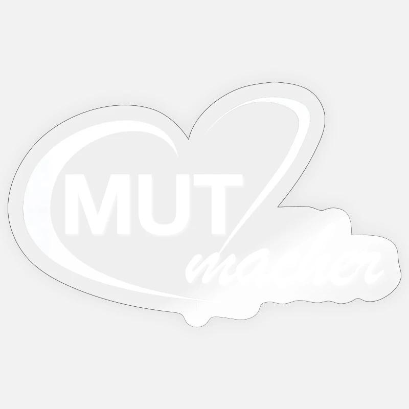 Mutmacher_Logo_weiss Sticker size S (10 x 10 cm)
