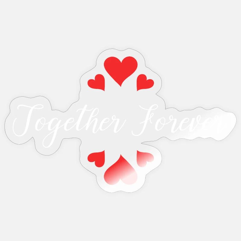 Ensemble Pour Toujours Union Amour Couple Éternel Sticker taille S (10 x 10 cm)