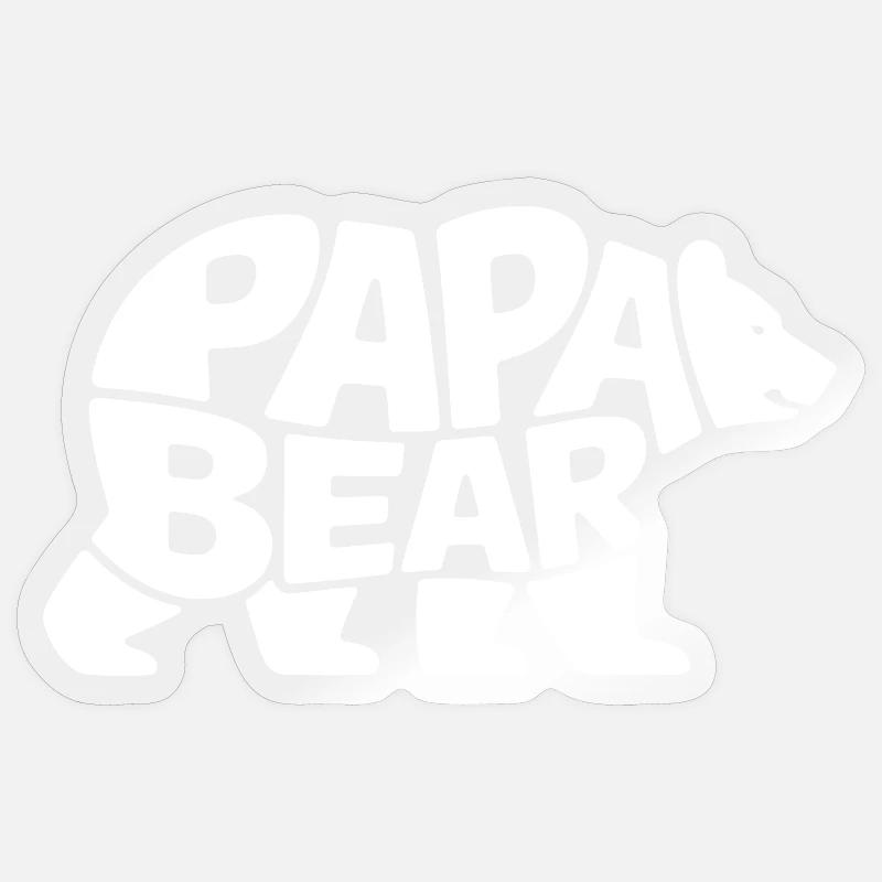 Papa Bear - Sticker size S (10 x 10 cm) - transparent glossy