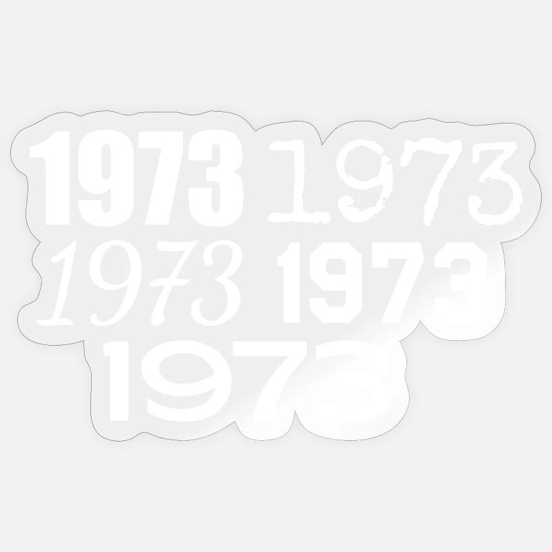 1973 - Sticker taille S (10 x 10 cm) - brillant transparent