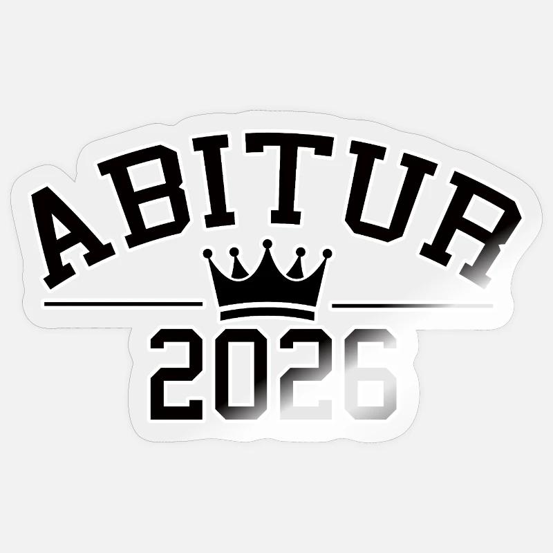 Abitur 2026 - Sticker Größe S (10 x 10 cm) - Transparent glänzend