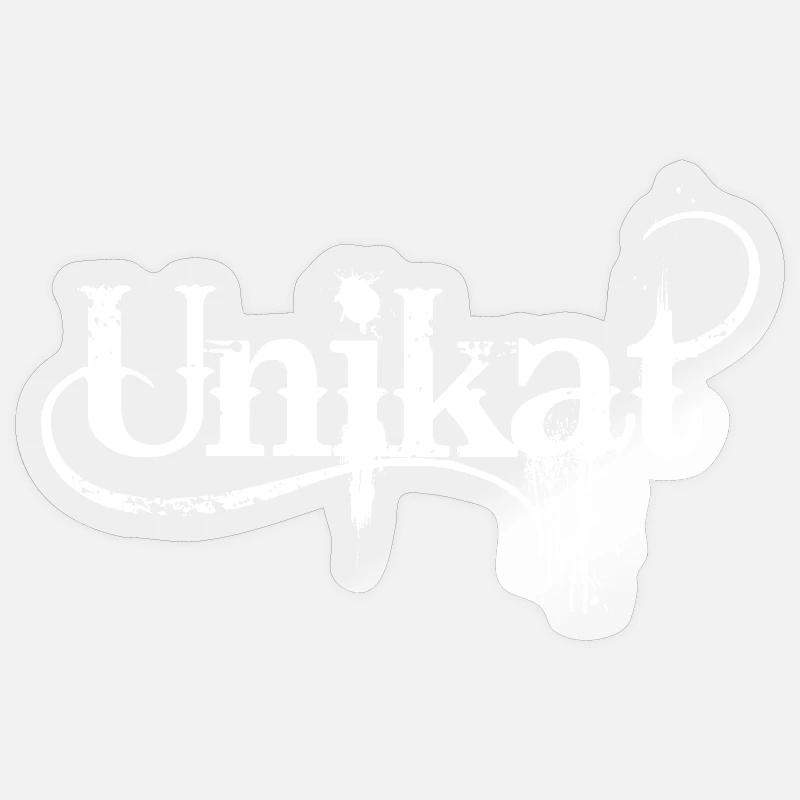 Unikat Einzigartig Individuell Selbstwert Unique - Sticker Größe S (10 x 10 cm) - Transparent glänzend
