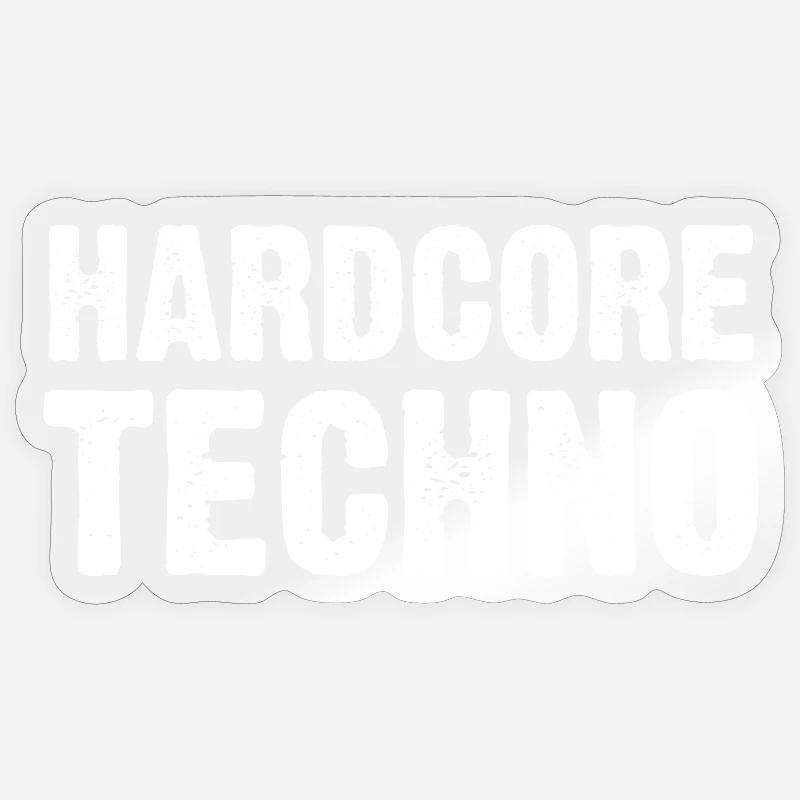 Hardcore Techno Dévasté Sticker taille S (10 x 10 cm)