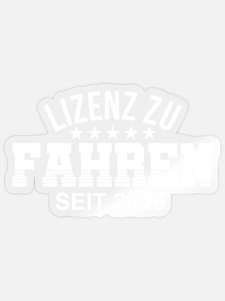 Führerschein 2026 Fahrprüfung Führerscheinprüfung - Sticker Größe S (10 x 10 cm) - Transparent glänzend