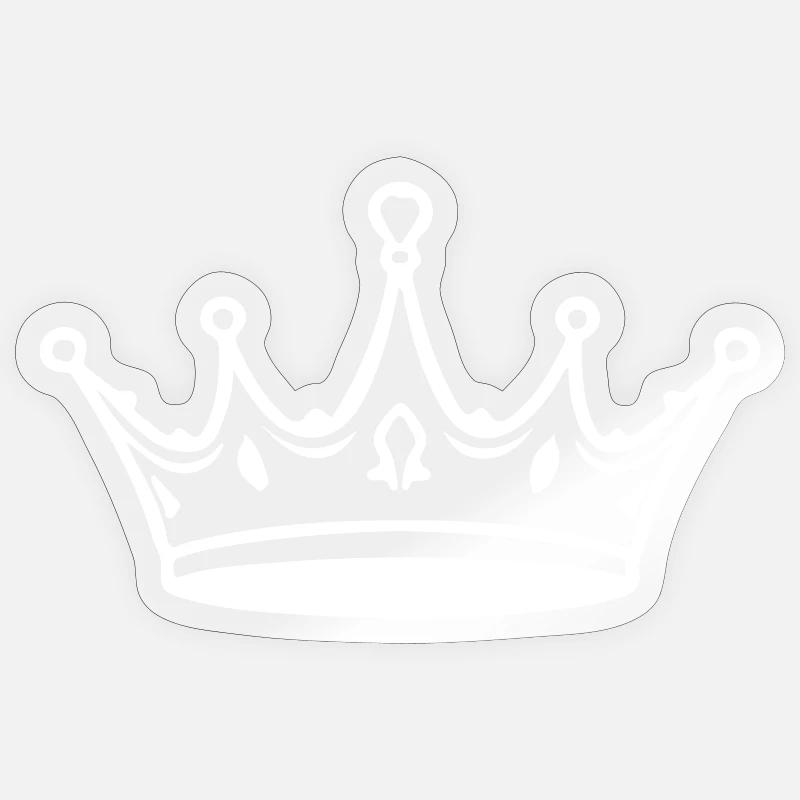 Crown Outline Sticker size S (10 x 10 cm)