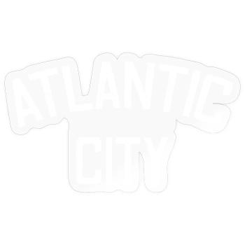 Atlantic City - Fondé en 1854 - New Jersey - États-Unis - Sticker taille S (10 x 10 cm) - brillant transparent - Devant