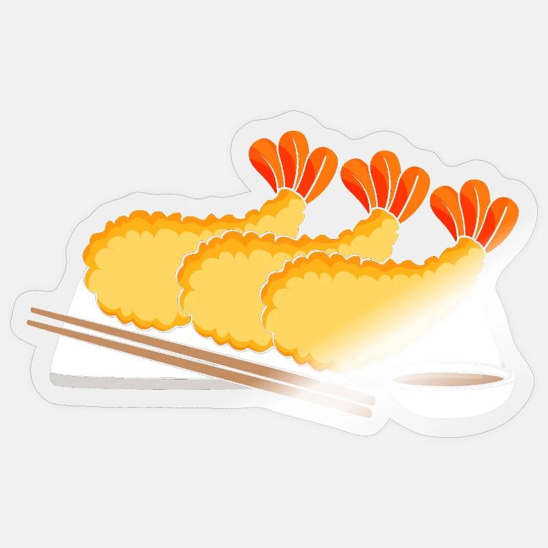 Krabbe Languste Meeresfrüchte Shrimp - Sticker Größe S (10 x 10 cm) - Transparent glänzend