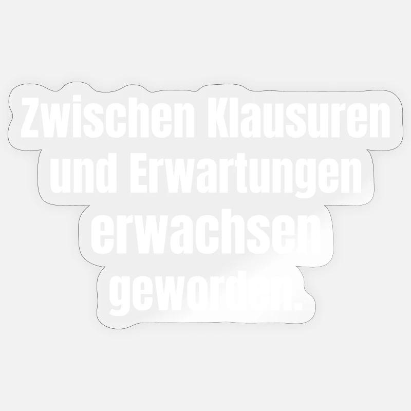 Évolution entre les examens - Sticker taille S (10 x 10 cm) - brillant transparent