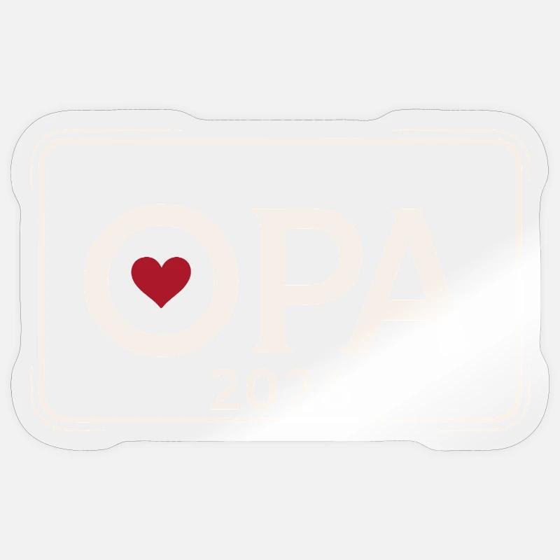 OPA 2026 Stolzer Großvater Ankündigung - Sticker Größe S (10 x 10 cm) - Transparent glänzend