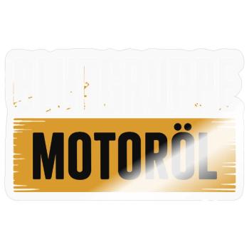 Groupe sanguin : conception du tournevis à huile moteur - Sticker taille S (10 x 10 cm) - brillant transparent - Devant