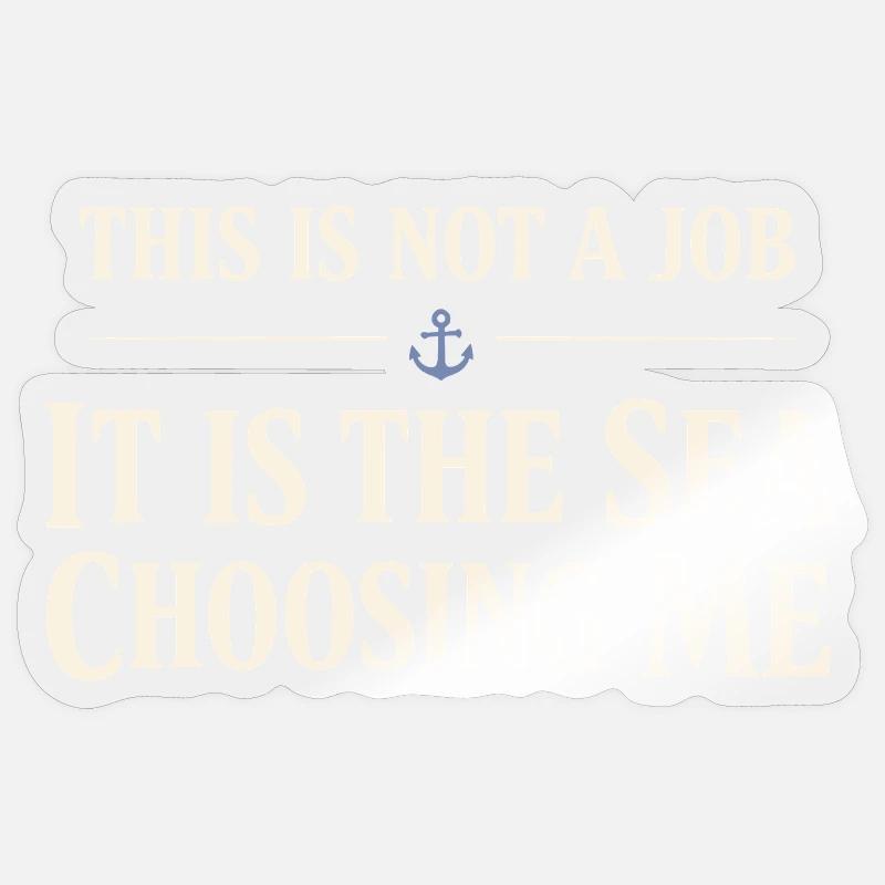 Seemannschaftsgeschenk Für Deckhand Ocean Work - Sticker Größe S (10 x 10 cm) - Transparent glänzend