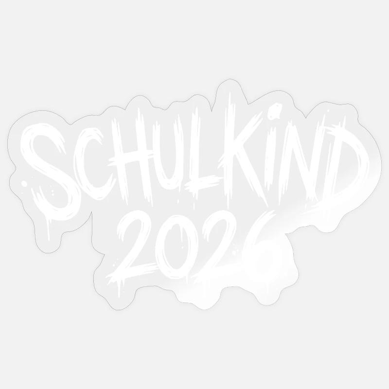 Schulkind 2026 - Sticker Größe S (10 x 10 cm) - Transparent glänzend
