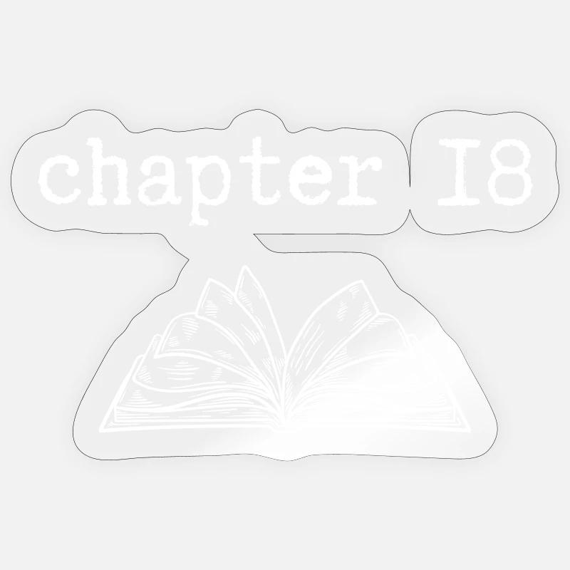 chapitre 18 : Anniversaire - Sticker taille S (10 x 10 cm) - brillant transparent