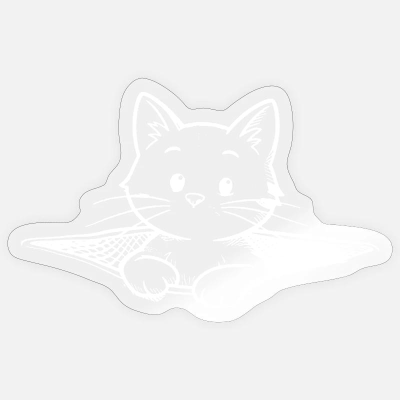 Small cat - Sticker size S (10 x 10 cm) - transparent glossy