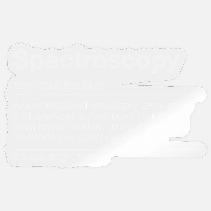 Spectre d’analyse Raman FTIR UV/VIS - Sticker taille S (10 x 10 cm) - brillant transparent
