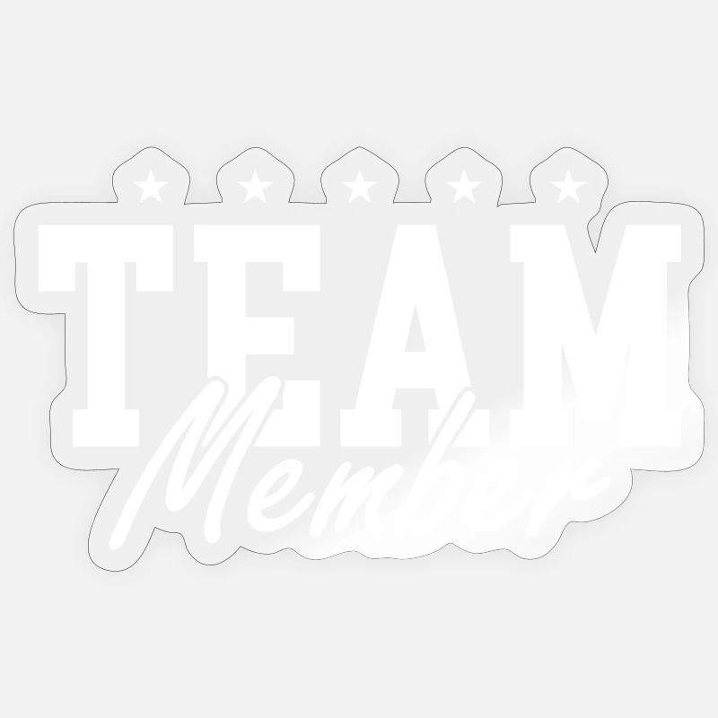 Team Mitglied - Sticker Größe S (10 x 10 cm) - Transparent glänzend