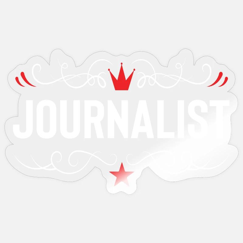 Journalist Profession - Sticker size S (10 x 10 cm) - transparent glossy