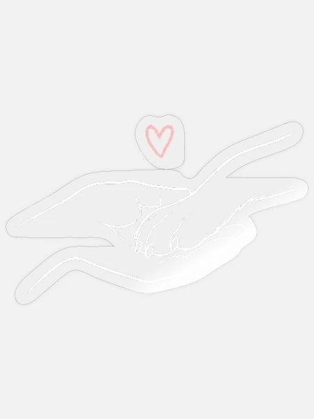 Er muss mich nicht hören, um zu wissen... - Sticker Größe S (10 x 10 cm) - Transparent glänzend