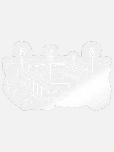 Nürnberg Fußball Stadion - Vintage Design - Sticker Größe S (10 x 10 cm) - Transparent glänzend
