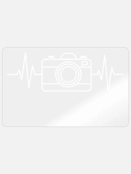 Herzschlag-Fotografie - Sticker Größe S (10 x 10 cm) - Transparent glänzend