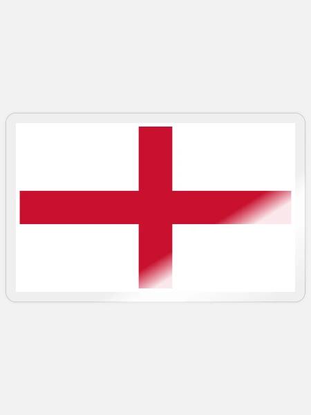 England Flag Classic Frame - Sticker Größe S (10 x 10 cm) - Transparent glänzend