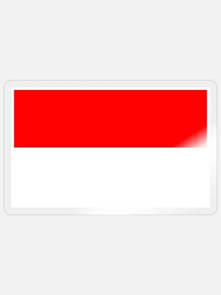 Indonesia Flag - Sticker Größe S (10 x 10 cm) - Transparent glänzend