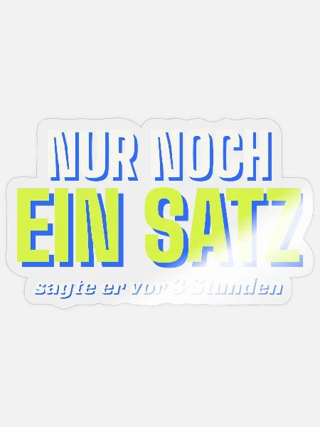 Nur noch ein Satz - Padel - Sticker Größe S (10 x 10 cm) - Transparent glänzend