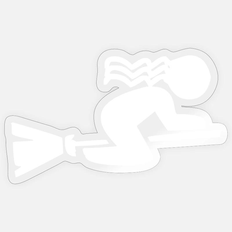 A young witch - Sticker size S (10 x 10 cm) - transparent glossy
