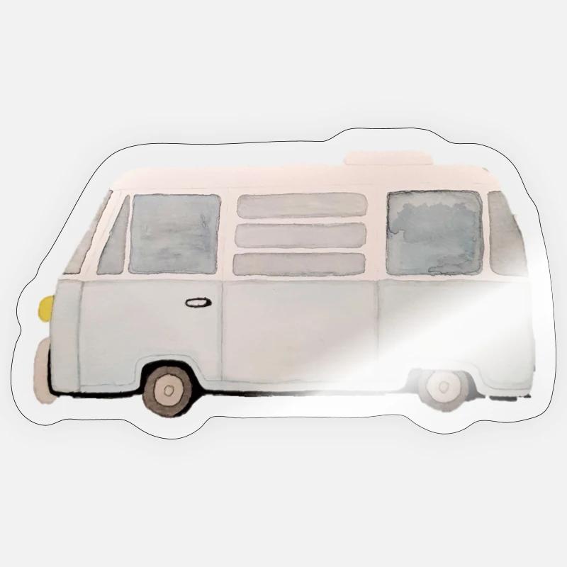Camper camper - Sticker size S (10 x 10 cm) - transparent glossy