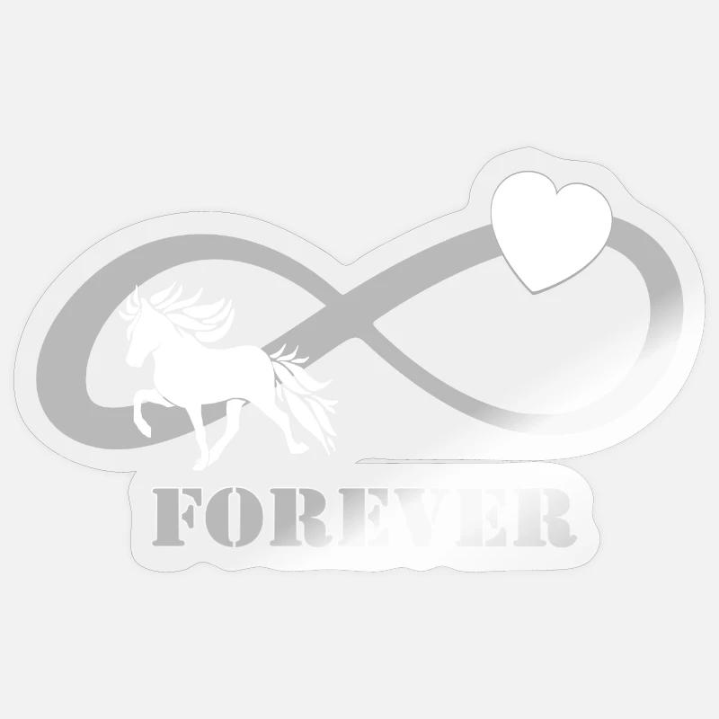FOREVER Hell Isländer mit Herz Sticker Größe S (10 x 10 cm)