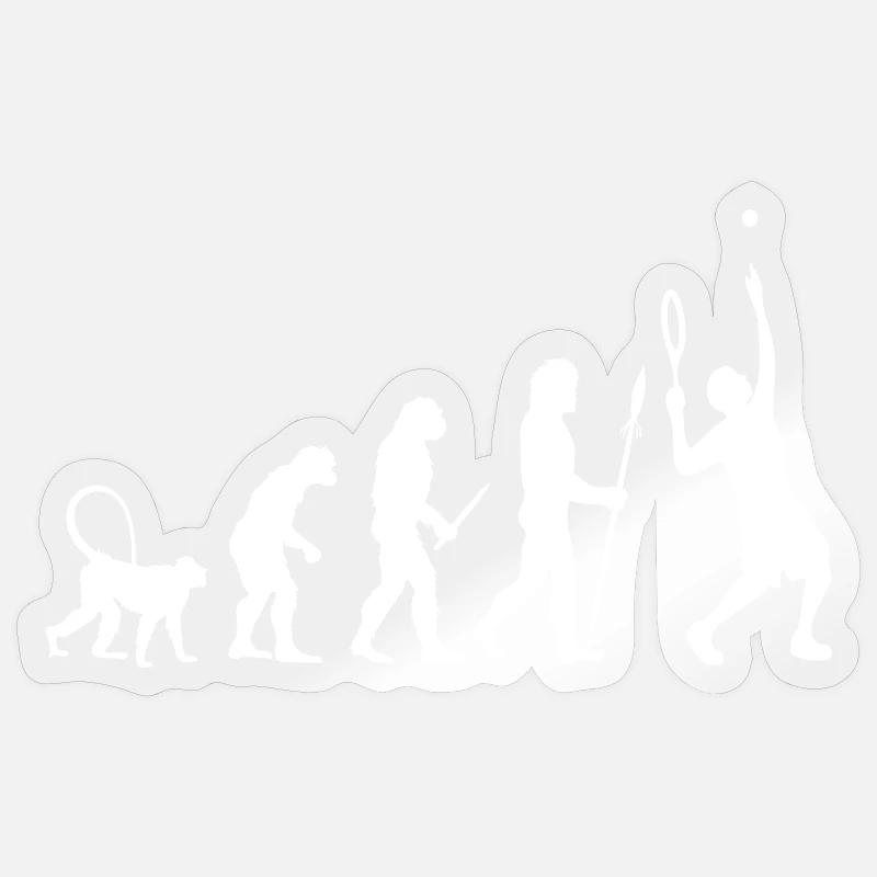 Tennis Evolution - Sticker size S (10 x 10 cm) - transparent glossy