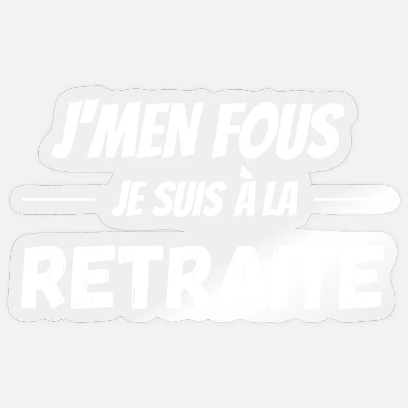 Retraite - Sticker taille S (10 x 10 cm) - brillant transparent