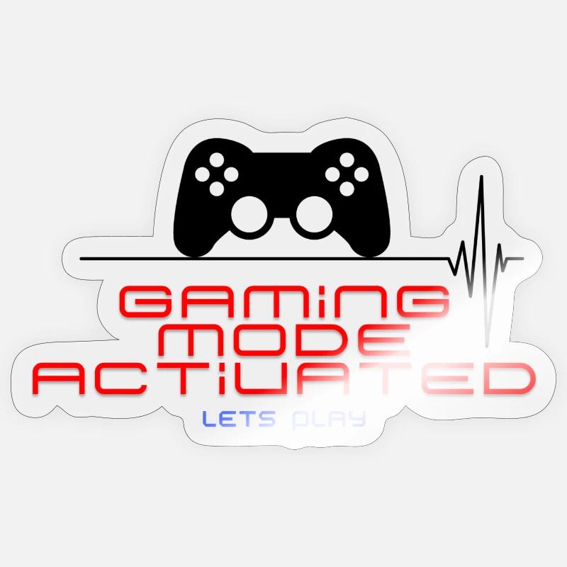 Gaming Mode Active - Sticker Größe S (10 x 10 cm) - Transparent glänzend