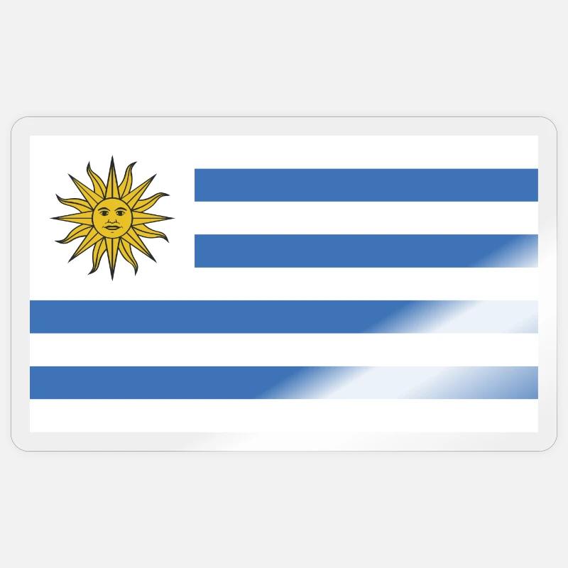 Uruguay National Flagge Sticker Größe S (10 x 10 cm)