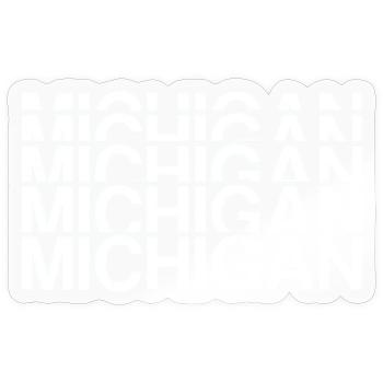 Michigan Raster Blockdesign - Sticker Größe S (10 x 10 cm) - Transparent glänzend - Vorne