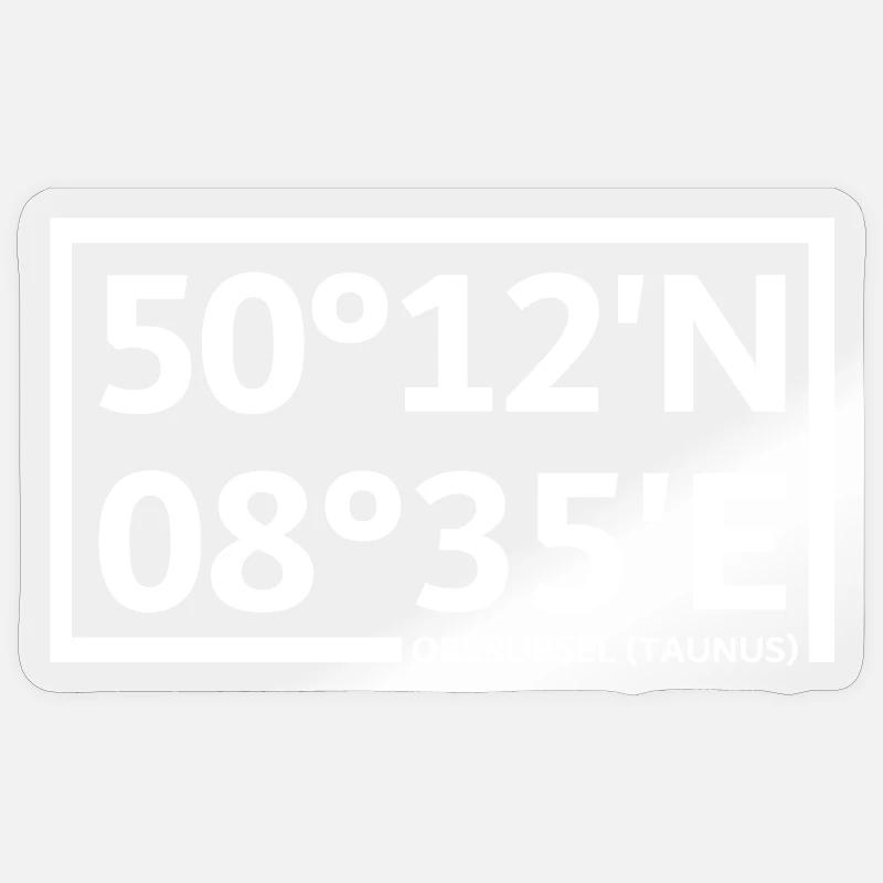 Oberursel (Taunus) coordinates Sticker size S (10 x 10 cm)