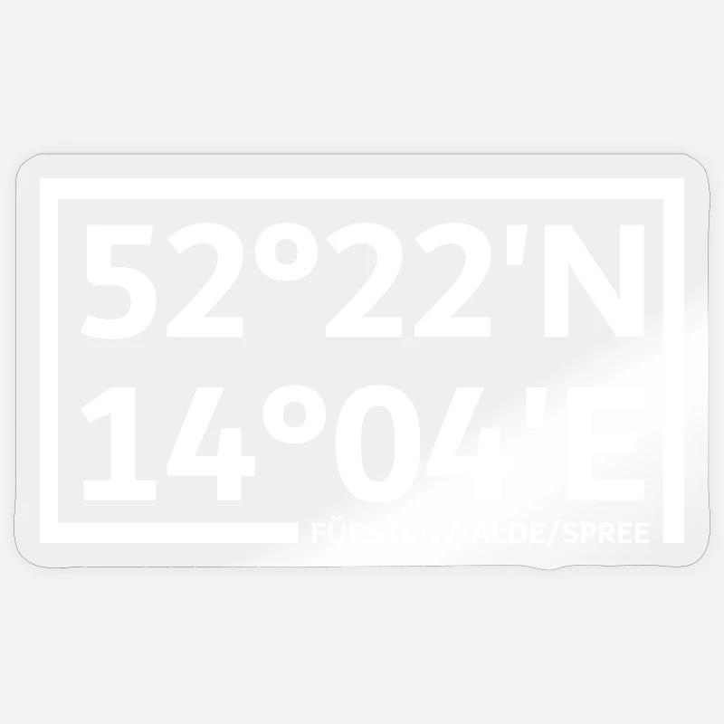 Fürstenwalde/Spree coordinates Sticker size S (10 x 10 cm)