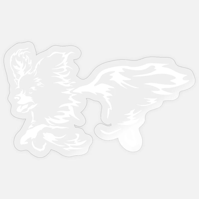Papillon « Black Edition » - Sticker taille S (10 x 10 cm) - brillant transparent
