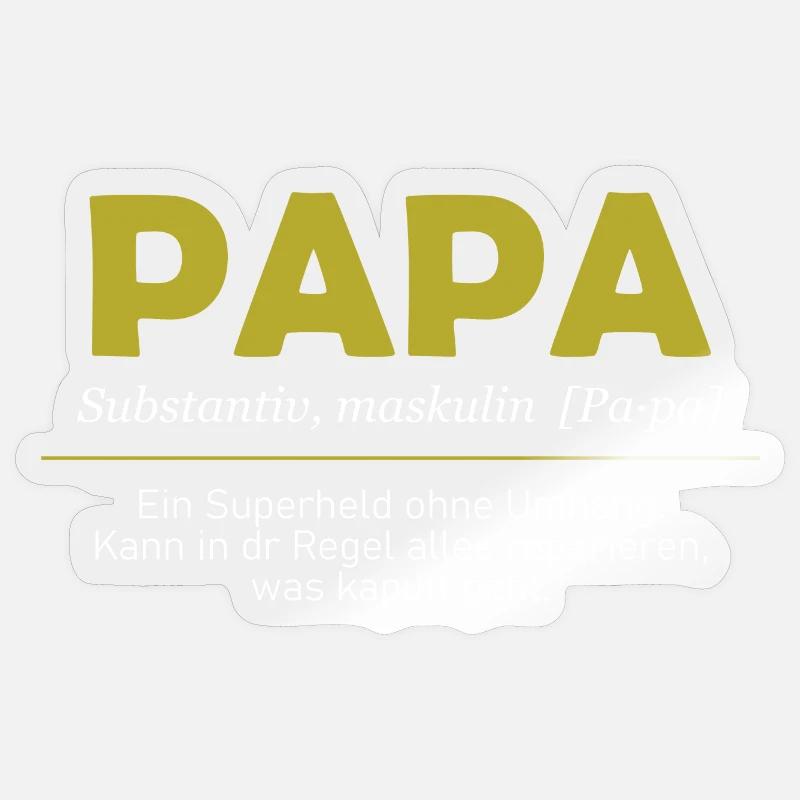 Papa Superheld Duden Sticker Größe S (10 x 10 cm)