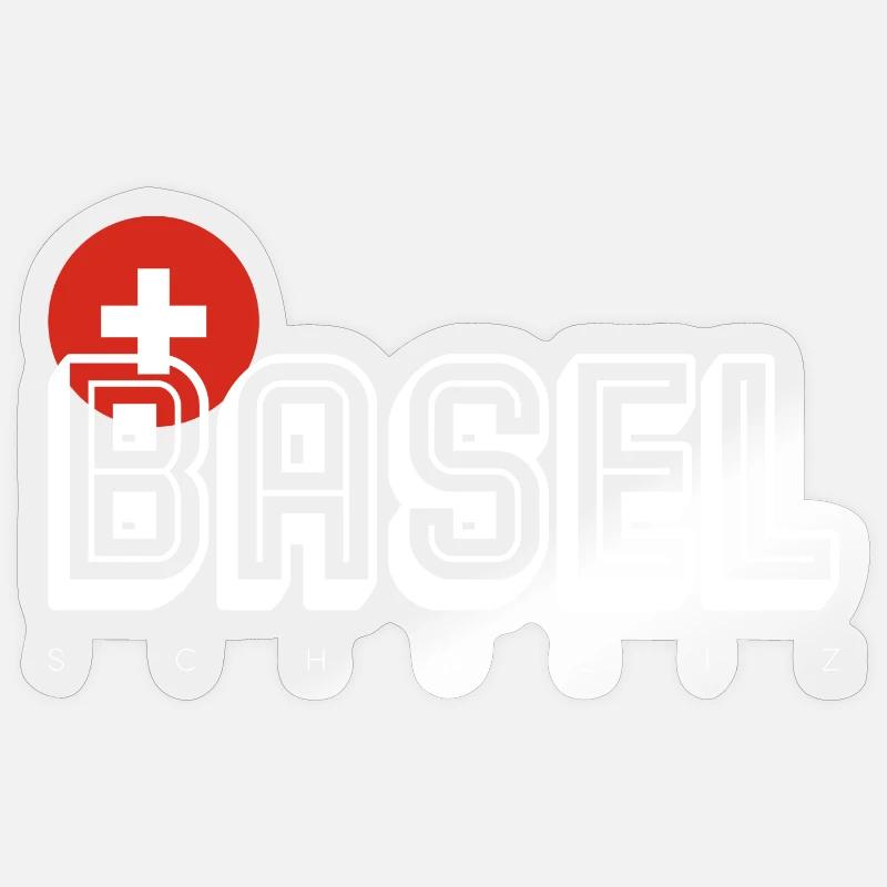 Basel - Sticker Größe S (10 x 10 cm) - Transparent glänzend