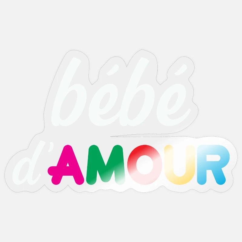 bébé d'Amour - Sticker taille S (10 x 10 cm) - brillant transparent