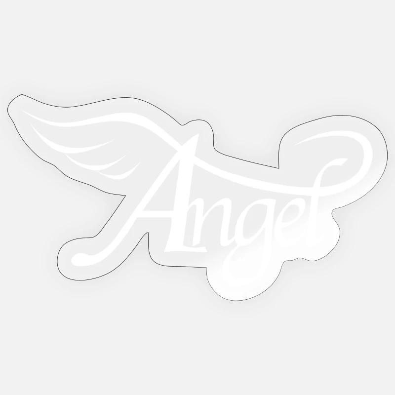 Angel - Sticker Größe S (10 x 10 cm) - Transparent glänzend