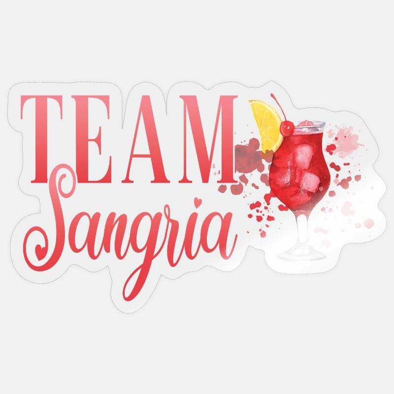 Cocktail Bartender Team Sangria - Sticker size S (10 x 10 cm) - transparent glossy