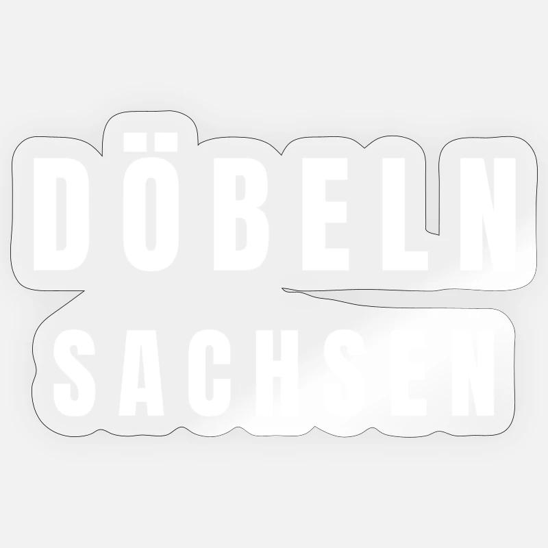 Döbeln, Saxe - Sticker taille S (10 x 10 cm) - brillant transparent