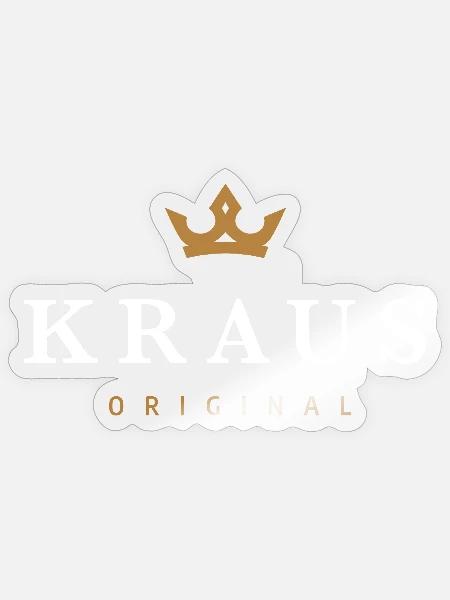 Kraus Original Familienlogo - Sticker Größe S (10 x 10 cm) - Transparent glänzend