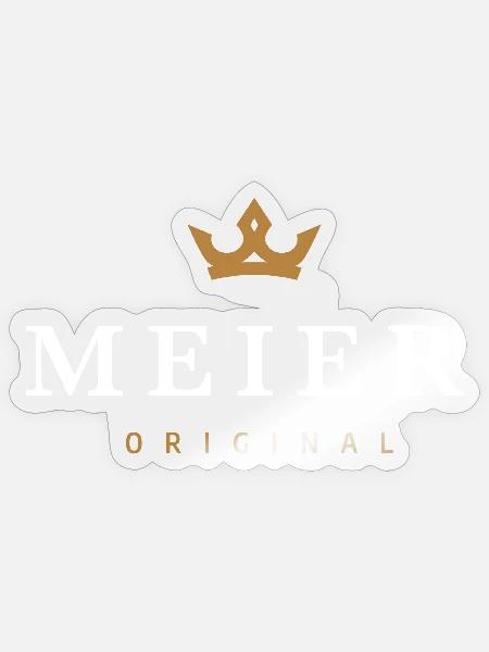 Meier Original Familienlogo - Sticker Größe S (10 x 10 cm) - Transparent glänzend