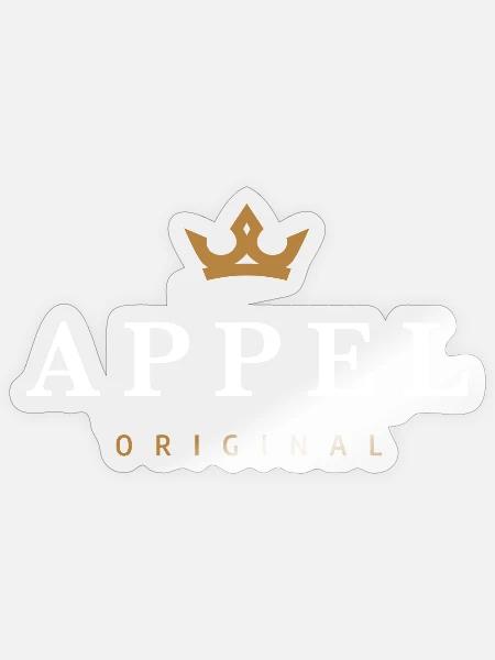 Appel Original Familienlogo - Sticker Größe S (10 x 10 cm) - Transparent glänzend