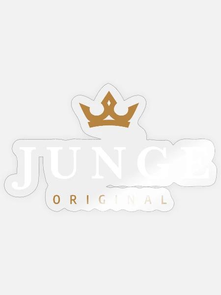 Junge Original Familienlogo - Sticker Größe S (10 x 10 cm) - Transparent glänzend