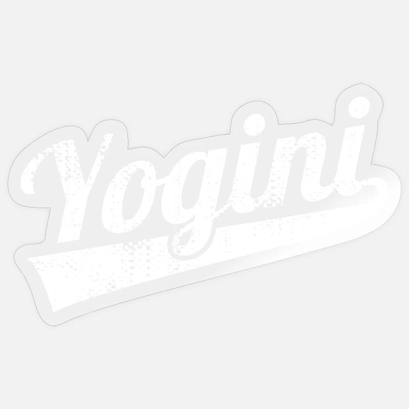 Retro Yogini - Sticker size S (10 x 10 cm) - transparent glossy