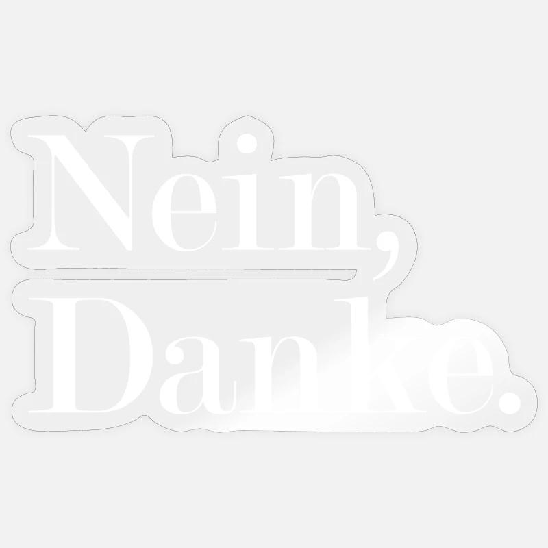 Non, merci Déclaration Réponse Sticker taille S (10 x 10 cm)